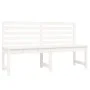 Gartenbank aus massivem weißem Kiefernholz 157,5 cm von vidaXL, Gartenbänke - Ref: Foro24-824040, Preis: 142,53 €, Rabatt: %