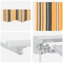 Toldo Retráctil Manual Rayas Multicolor 400x200 cm tela