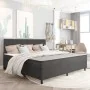 Cama box spring tela gris oscuro 200x200 cm de vidaXL, Camas y somieres - Ref: Foro24-3054797, Precio: 810,82 €, Descuento: %