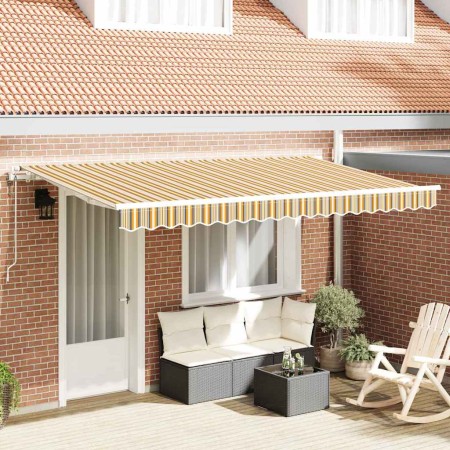 Toldo Retráctil Multicolor 400 x 200 cm Poliéster y Aluminio
