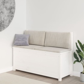 Banco de madera maciza de pino blanco 110x41x76,5 cm de vidaXL, Bancos - Ref: Foro24-823555, Precio: 142,21 €, Descuento: %