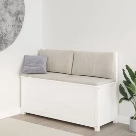 Solid white pine wood bench 110x41x76.5 cm by vidaXL, Banks - Ref: Foro24-823555, Price: 140,03 €, Discount: %
