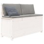 Banco de madera maciza de pino blanco 110x41x76,5 cm de vidaXL, Bancos - Ref: Foro24-823555, Precio: 129,23 €, Descuento: %