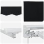 Toldo Retráctil Manual Negro 400x200 cm tela