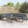 Steel and anthracite gray textilene garden corner sofa by vidaXL, Garden sets - Ref: Foro24-362812, Price: 264,06 €, Discount: %