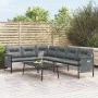 Steel and anthracite gray textilene garden corner sofa by vidaXL, Garden sets - Ref: Foro24-362812, Price: 279,50 €, Discount: %