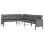 Garten-Ecksofa aus Stahl und anthrazitgrauem Textilene von vidaXL, Gartensets - Ref: Foro24-362812, Preis: 279,50 €, Rabatt: %