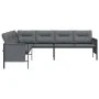 Garten-Ecksofa aus Stahl und anthrazitgrauem Textilene von vidaXL, Gartensets - Ref: Foro24-362812, Preis: 279,50 €, Rabatt: %