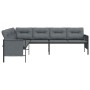 Steel and anthracite gray textilene garden corner sofa by vidaXL, Garden sets - Ref: Foro24-362812, Price: 264,06 €, Discount: %
