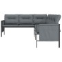 Garten-Ecksofa aus Stahl und anthrazitgrauem Textilene von vidaXL, Gartensets - Ref: Foro24-362812, Preis: 264,06 €, Rabatt: %