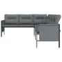 Steel and anthracite gray textilene garden corner sofa by vidaXL, Garden sets - Ref: Foro24-362812, Price: 279,50 €, Discount: %