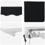Toldo Retráctil Manual Negro 400x200 cm tela