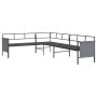 Steel and anthracite gray textilene garden corner sofa by vidaXL, Garden sets - Ref: Foro24-362812, Price: 264,06 €, Discount: %