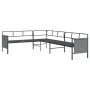 Steel and anthracite gray textilene garden corner sofa by vidaXL, Garden sets - Ref: Foro24-362812, Price: 279,50 €, Discount: %
