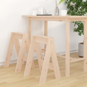 Stools 2 units solid pine wood 40x40x60 cm by vidaXL, Folding stools and chairs - Ref: Foro24-823664, Price: 49,39 €, Discoun...