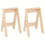 Hocker 2 Einheiten aus massivem Kiefernholz 40x40x60 cm von vidaXL, Klapphocker und Stühle - Ref: Foro24-823664, Preis: 48,73...