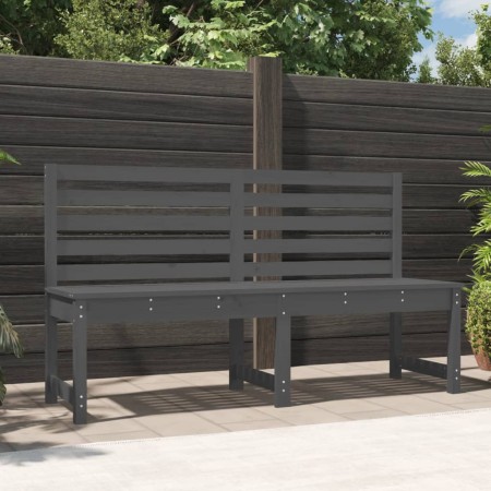 Gartenbank aus massivem grauem Kiefernholz 157,5 cm von vidaXL, Gartenbänke - Ref: Foro24-824041, Preis: 139,40 €, Rabatt: %