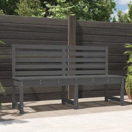 Gartenbank aus massivem grauem Kiefernholz 157,5 cm von vidaXL, Gartenbänke - Ref: Foro24-824041, Preis: 133,75 €, Rabatt: %
