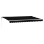 Toldo Retráctil Negro 400 x 200 cm Poliéster y Aluminio