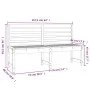 Gartenbank aus massivem grauem Kiefernholz 157,5 cm von vidaXL, Gartenbänke - Ref: Foro24-824041, Preis: 133,75 €, Rabatt: %
