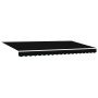 Toldo Retráctil Negro 400 x 200 cm Poliéster y Aluminio