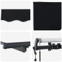 Toldo Retráctil Negro 400 x 200 cm Poliéster y Aluminio