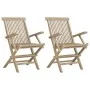Klappbare Gartenstühle 2 Stk. massives Teakholz 56x61x89 cm von vidaXL, Gartenstühle - Ref: Foro24-362764, Preis: 176,38 €, R...