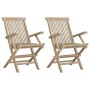 Klappbare Gartenstühle 2 Stk. massives Teakholz 56x61x89 cm von vidaXL, Gartenstühle - Ref: Foro24-362764, Preis: 179,41 €, R...
