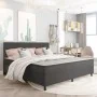 Box spring bed dark gray fabric 200x200 cm by vidaXL, Beds and slatted bases - Ref: Foro24-3054801, Price: 796,59 €, Discount: %