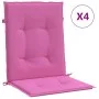 Chair cushions with low backrest 4 pcs pink fabric by vidaXL, Cushions for chairs and sofas - Ref: Foro24-361335, Price: 64,6...