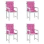 Chair cushions with low backrest 4 pcs pink fabric by vidaXL, Cushions for chairs and sofas - Ref: Foro24-361335, Price: 64,6...