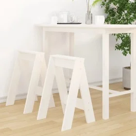 Hocker 2 Einheiten aus massivem weißem Kiefernholz 40x40x60 cm von vidaXL, Klapphocker und Stühle - Ref: Foro24-823665, Preis...