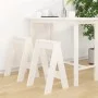 Stools 2 units solid white pine wood 40x40x60 cm by vidaXL, Folding stools and chairs - Ref: Foro24-823665, Price: 48,47 €, D...