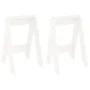 Taburetes 2 unidades madera maciza de pino blanco 40x40x60 cm de vidaXL, Taburetes y sillas plegables - Ref: Foro24-823665, P...