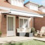 Toldo Retráctil Blanco 400 x 200 cm Poliéster y Aluminio