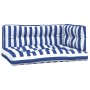 Cojines para palés 3 piezas tela a rayas azul y blanco by vidaXL, Cushions for chairs and sofas - Ref: Foro24-360770, Price: ...