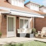 Toldo Retráctil Blanco 400 x 200 cm Poliéster y Aluminio
