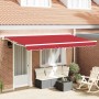 Toldo Retráctil Manual Rojo 400x200 cm tela