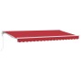 Toldo Retráctil Manual Rojo 400x200 cm tela