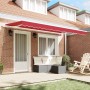 Toldo Retráctil Rojo 400 x 200 cm Poliéster y Aluminio