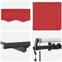 Toldo Retráctil Rojo 400 x 200 cm Poliéster y Aluminio