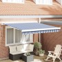 Toldo Retráctil Azul y 300 x 250 cm Tela y Metal