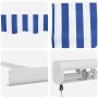 Toldo Retráctil Azul y 300 x 250 cm Tela y Metal