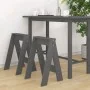 Stools 2 units solid gray pine wood 40x40x60 cm by vidaXL, Folding stools and chairs - Ref: Foro24-823666, Price: 38,27 €, Di...