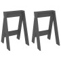 Stools 2 units solid gray pine wood 40x40x60 cm by vidaXL, Folding stools and chairs - Ref: Foro24-823666, Price: 38,27 €, Di...