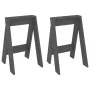 Stools 2 units solid gray pine wood 40x40x60 cm by vidaXL, Folding stools and chairs - Ref: Foro24-823666, Price: 38,27 €, Di...