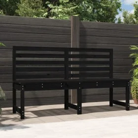 Garden bench solid black pine wood 157.5 cm by vidaXL, garden benches - Ref: Foro24-824043, Price: 96,51 €, Discount: %