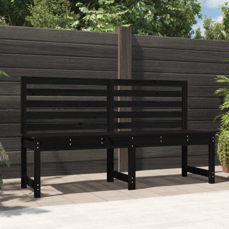 Banco de jardín madera maciza pino negro 157,5 cm de vidaXL, Bancos de jardín - Ref: Foro24-824043, Precio: 97,41 €, Descuent...