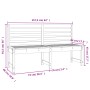 Gartenbank aus massivem schwarzem Kiefernholz 157,5 cm von vidaXL, Gartenbänke - Ref: Foro24-824043, Preis: 97,41 €, Rabatt: %