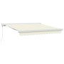 Toldo Retráctil Crema 300 x 250 cm Tela, Metal